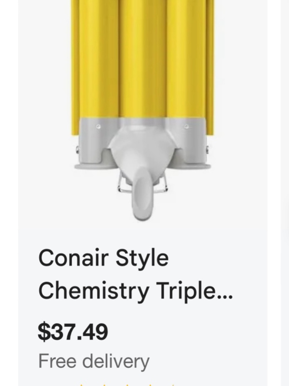 Conair Style Chemistry Triple Barrel Curling Iron - Yellow